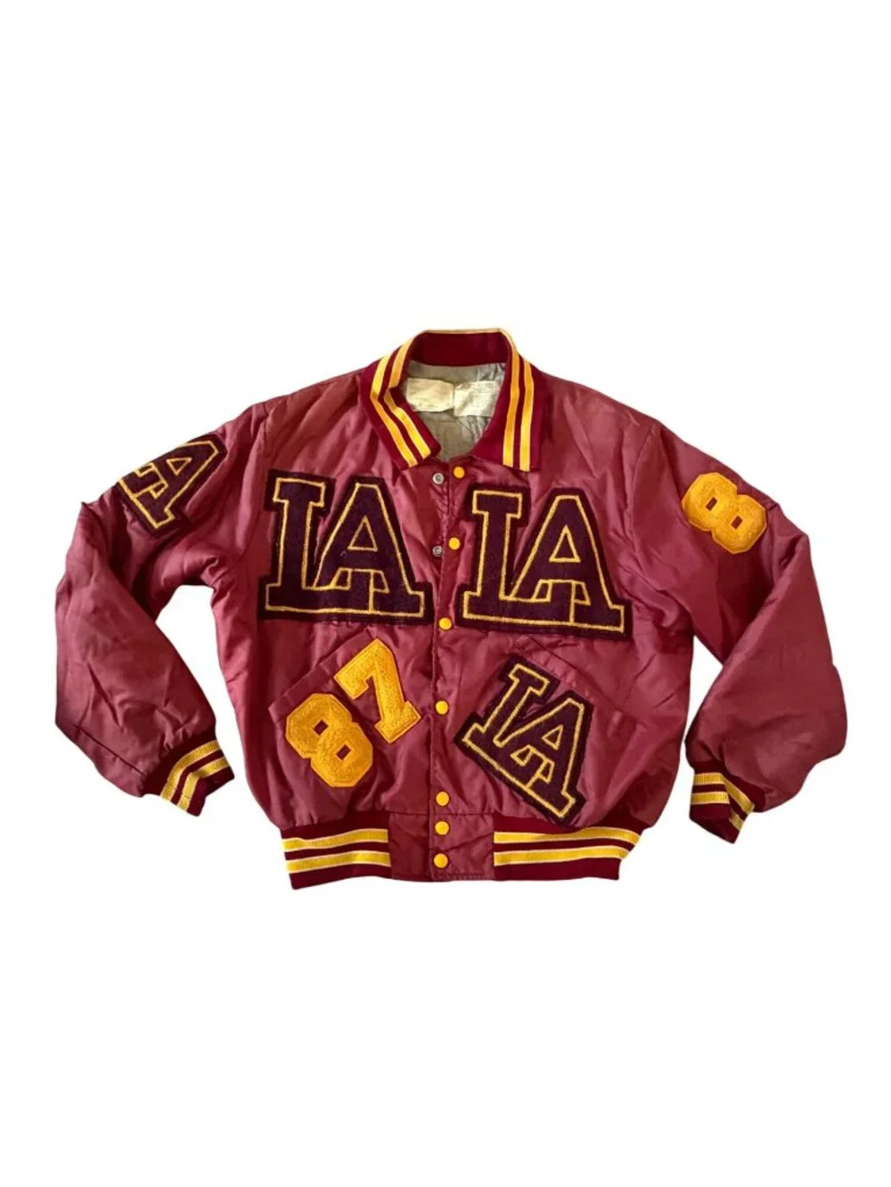 LOYOLA FOOTBALL Men's Vintage 1984 87 Letterman Delong College Jacket Size L